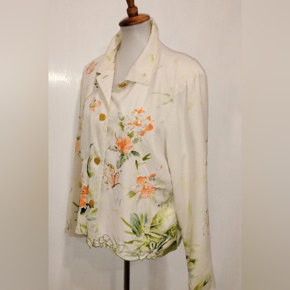 NANCY BOLEN EMBROIDERED SILK JACKET - Picture 5 of 13